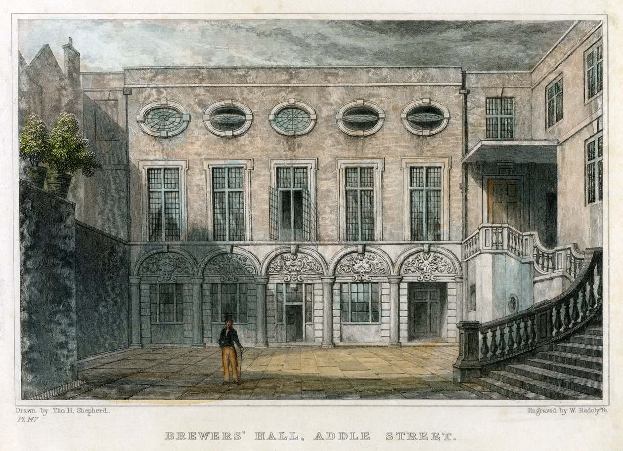 Brewers Hall, Addle Street, Ciudad de Londres, 1831 de William Radclyffe