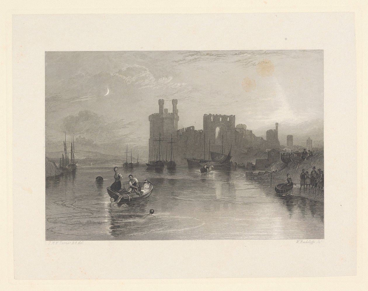 Castillo de Caernarvon, Gales de William Radclyffe