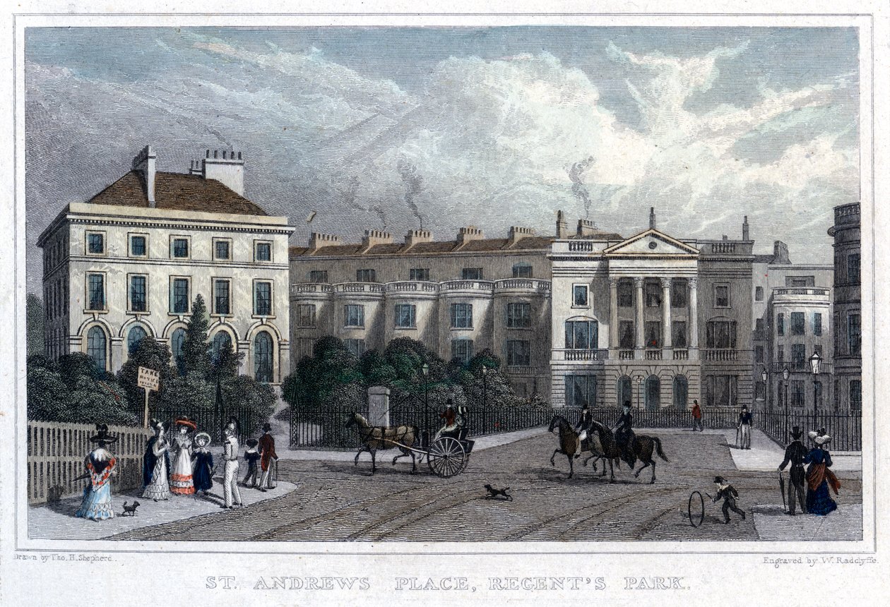 St Andrews Place, Regents Park, Londres de William Radclyffe