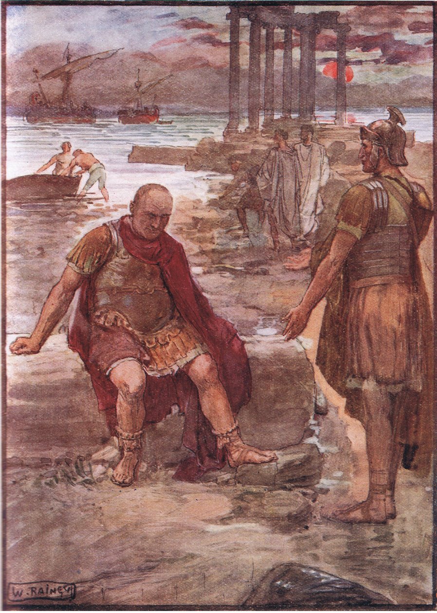 El exiliado Mario entre las ruinas de Cartago, de Vidas de Plutarco publicado por T C & E C Jack Ltd de William Rainey