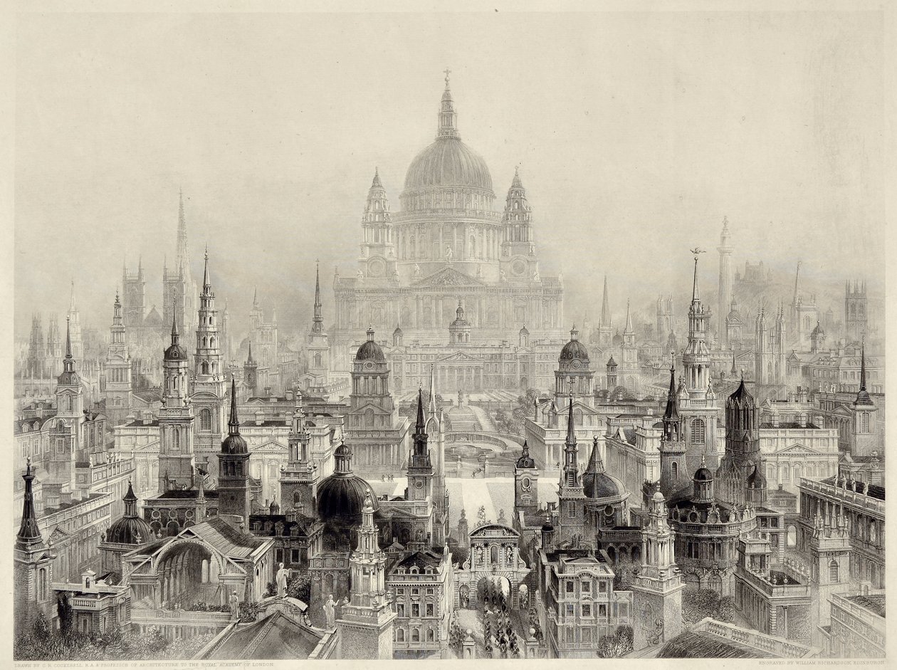 Edificios principales de Sir Christopher Wren de William Richardson