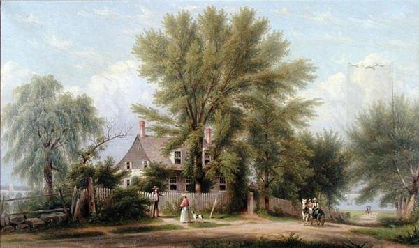 Casa Lent-Rapalye, Bowery Bay, Queens, Ciudad de Nueva York de William Rickarby Miller