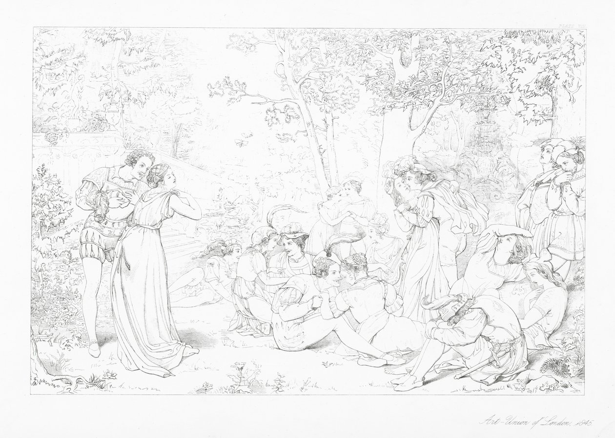 Ilustración de El castillo de la indolencia de James Thomson (grabado) de William Rimer