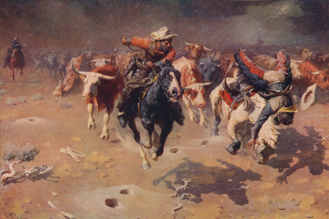 La estampida, c1912 de William Robinson Leigh