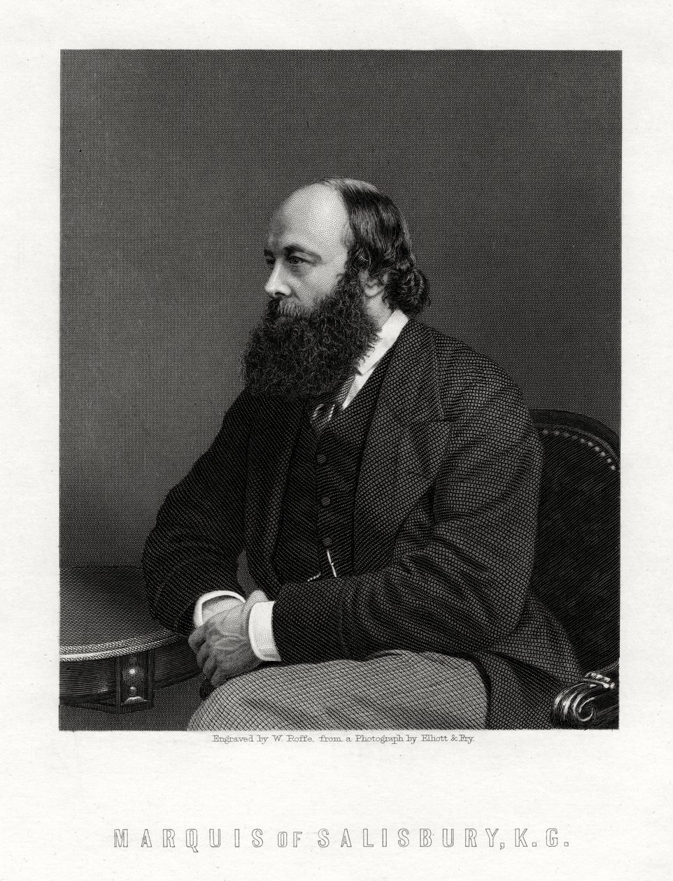 Robert Arthur Talbot Gascoyne-Cecil, 3er Marqués de Salisbury, estadista británico, siglo XIX de William Roffe