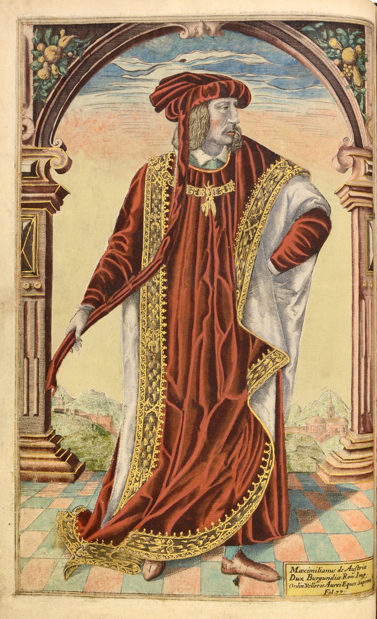 Emperador Maximiliano I, de Honor Militar y Civil, William Segar, pub. Robert Barker, Londres, 1602 de William Rogers