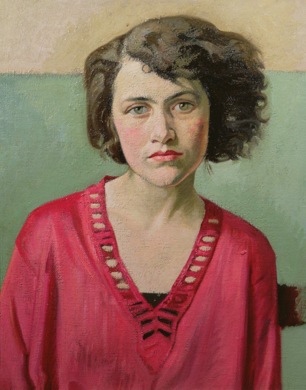 Retrato de una chica en rosa de William Rothenstein
