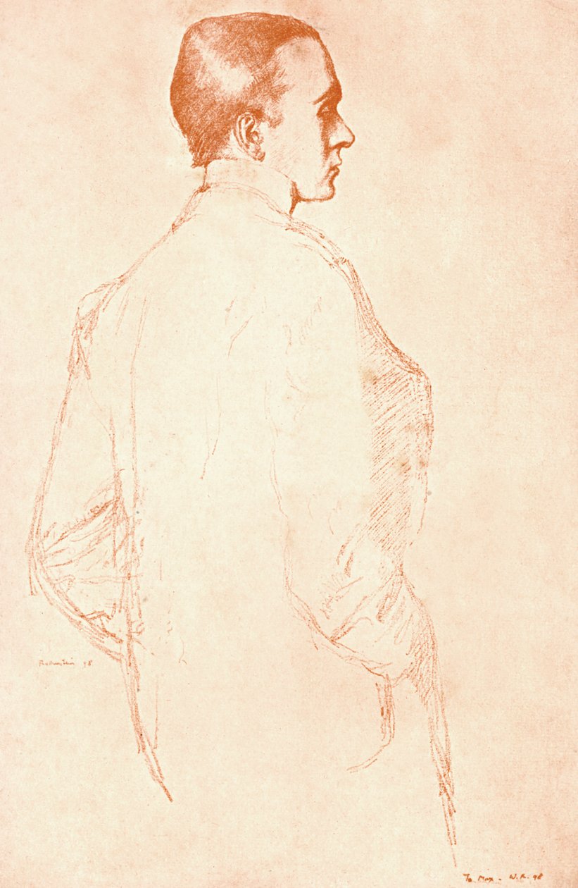 Sir Henry Maximilian Beerbohm, parodista y caricaturista inglés, 1911 de William Rothenstein