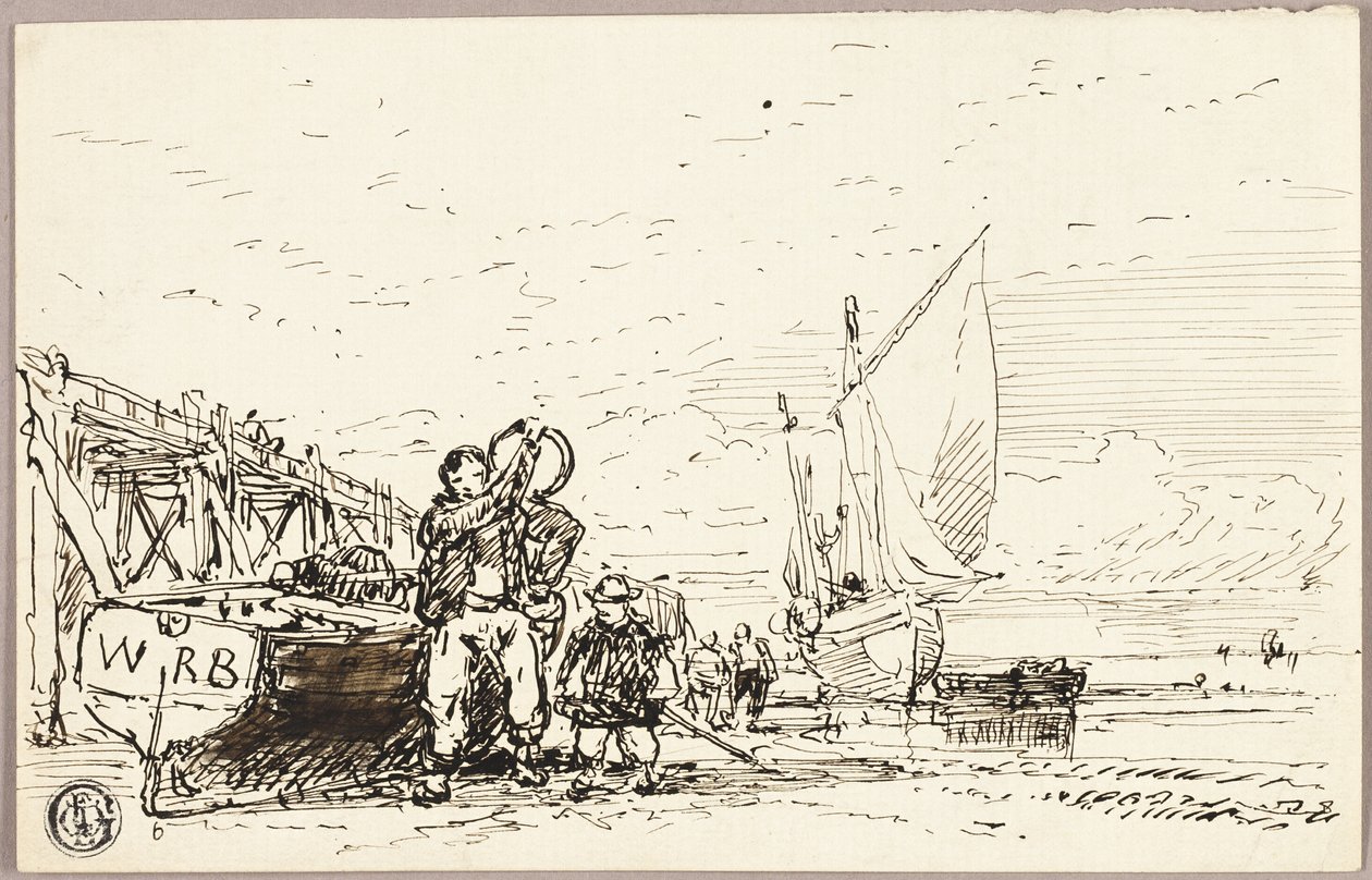 Escena del puerto de William Roxby Beverley