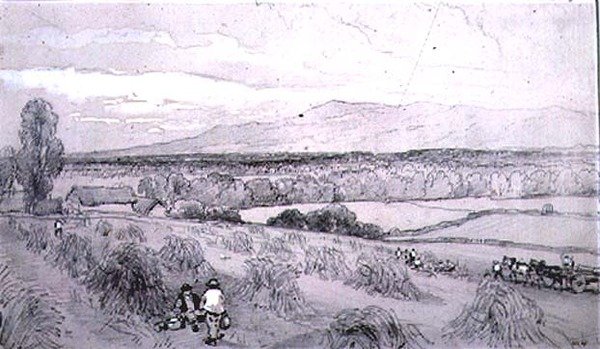 Escena de la cosecha de William Roxby Beverly