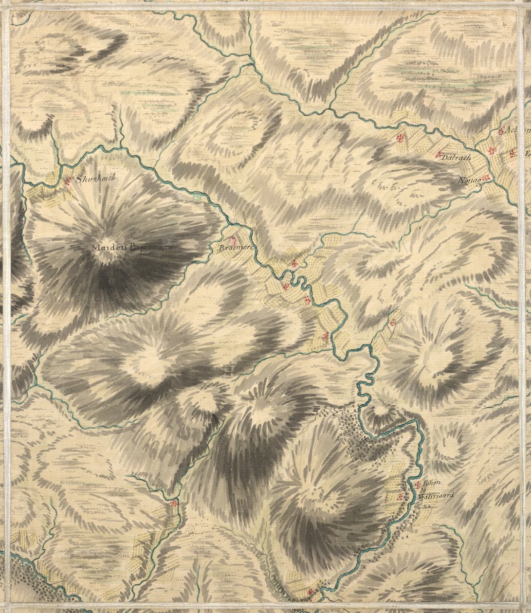 Dalnawhinny, Roy Military Survey of Scotland de William Roy