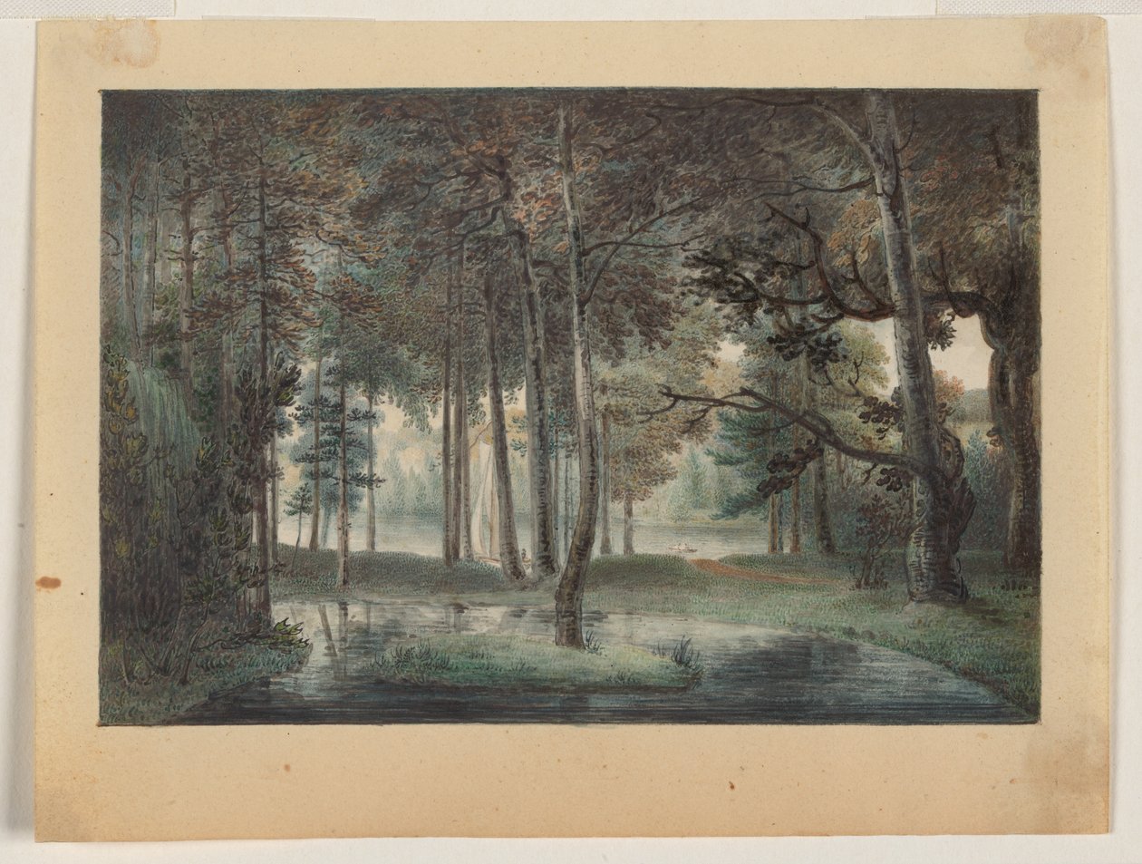 Vista desde la finca del artista, Springland, o el cenador elíseo de William Russell Birch