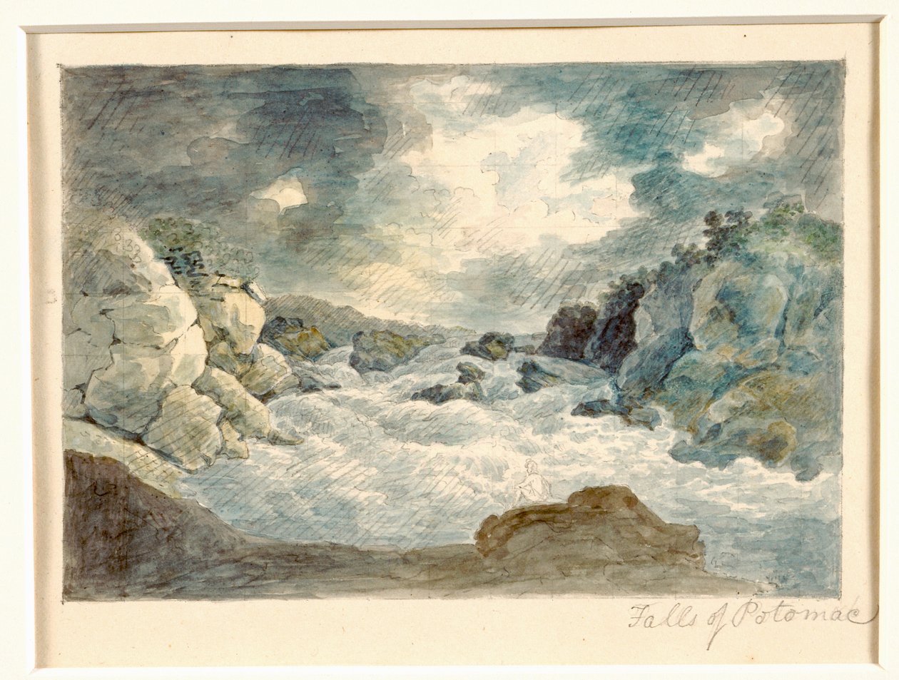 Cataratas del Potomac, c.1800-10 de William Russell Birch
