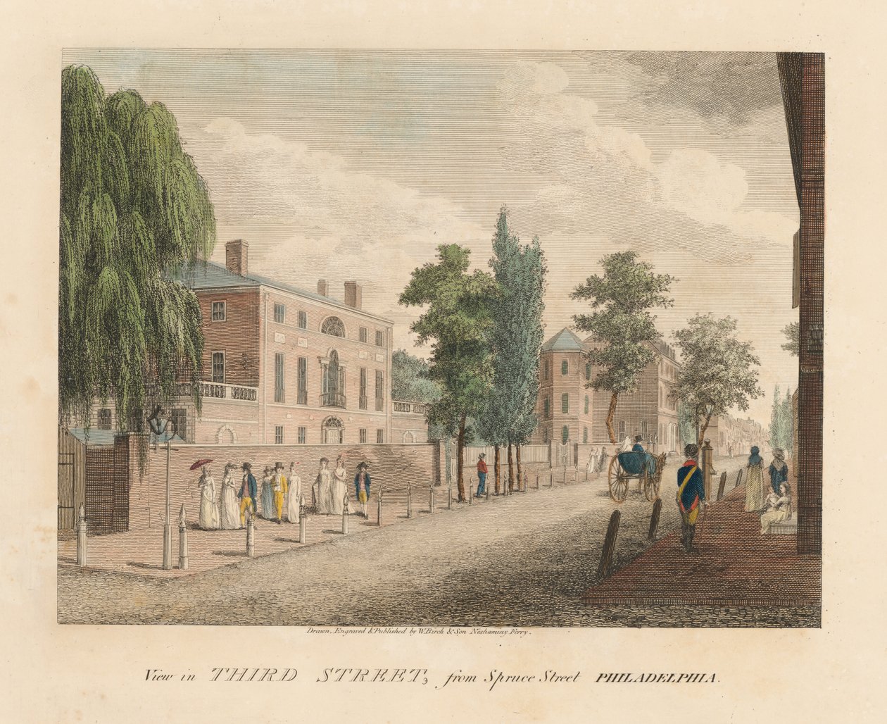 Vista de Third Street desde Spruce Street de William Russell Birch
