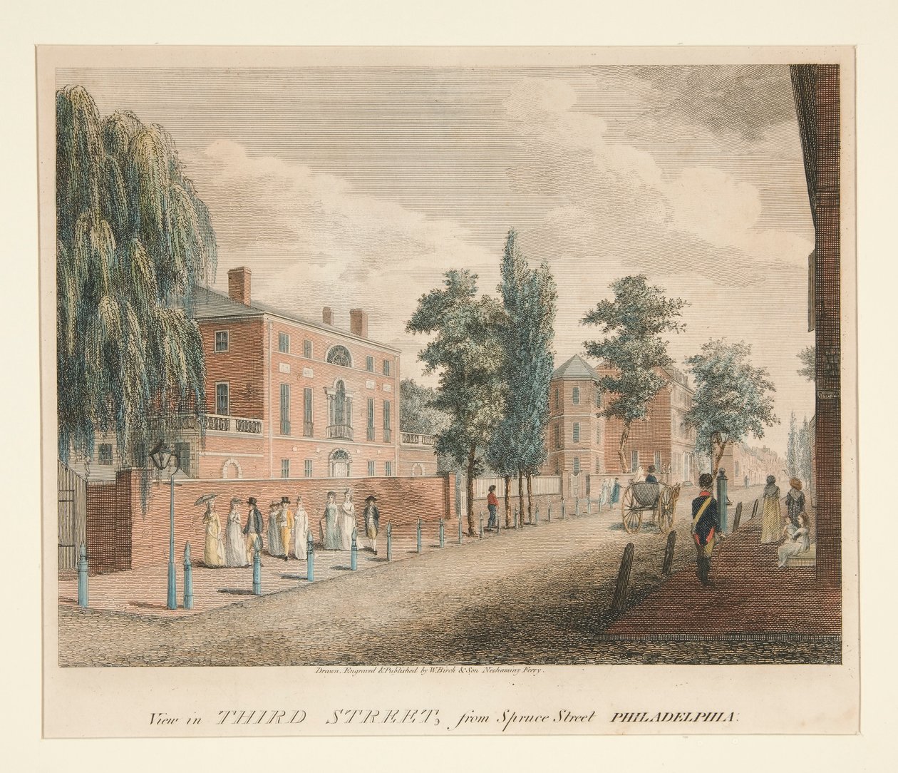 Ver en Third Street, desde Spruce Street Filadelfia de William Russell Birch