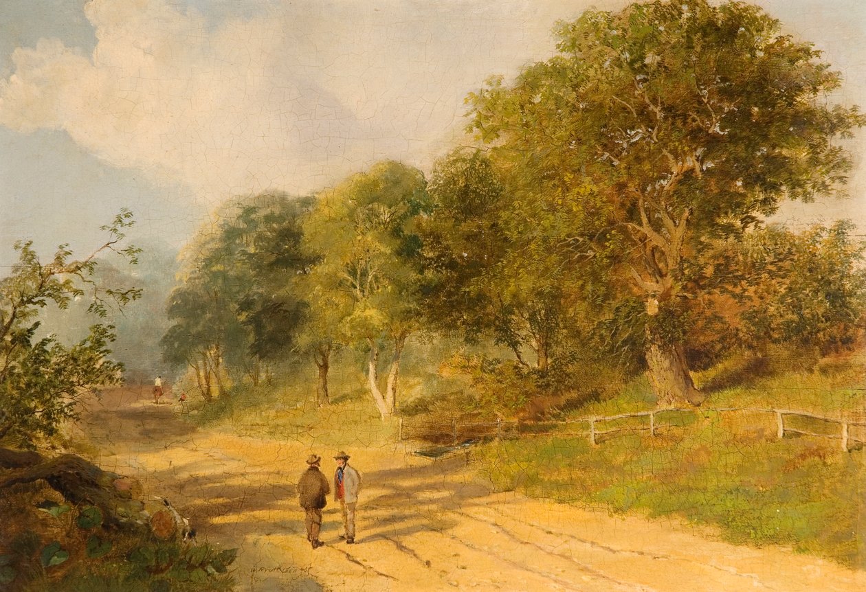 Camino a Redheugh Hall, 1856 de William Ryott