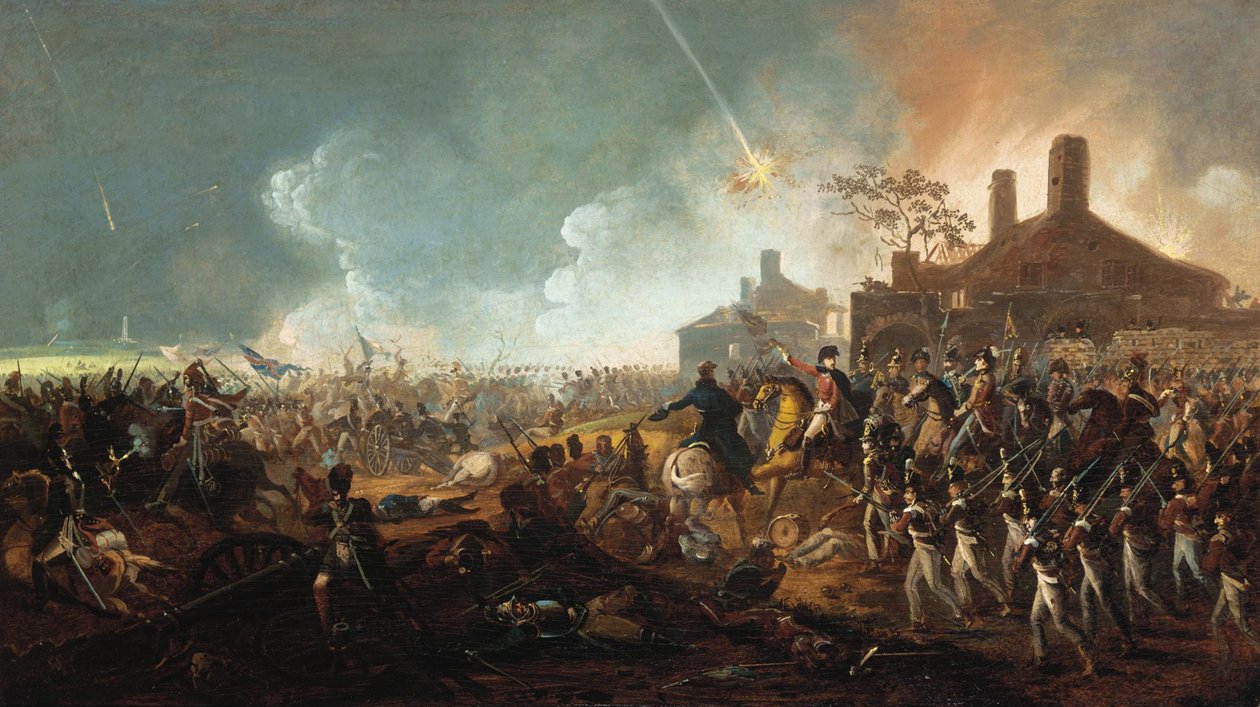 El Duque de Wellington en la Haye Sainte. La Batalla de Waterloo de William Sadler
