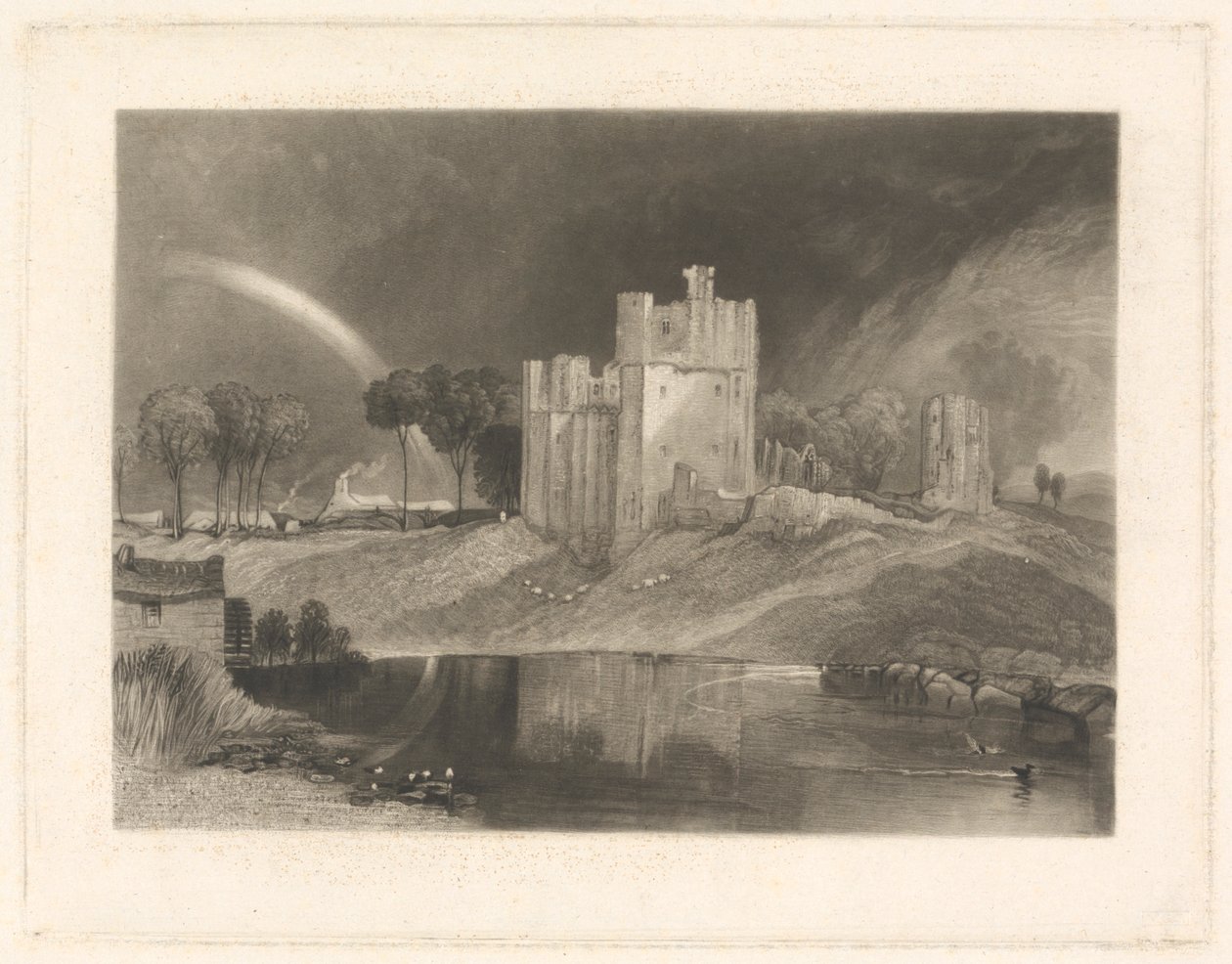 Castillo de Brougham, cerca de la confluencia de los ríos Eamont y Lowther de William Say