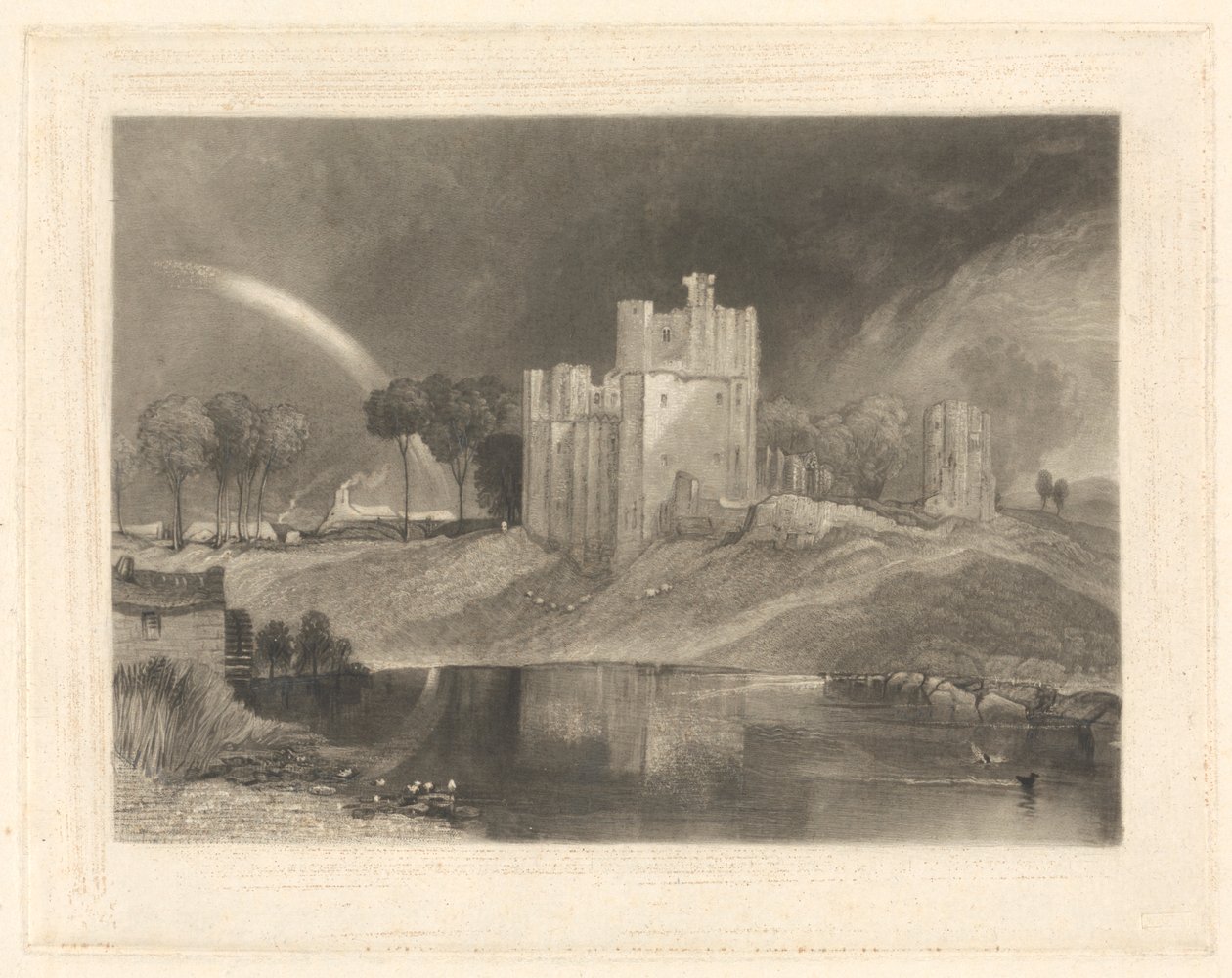 Castillo de Brougham, cerca de la confluencia de los ríos Eamont y Lowther de William Say