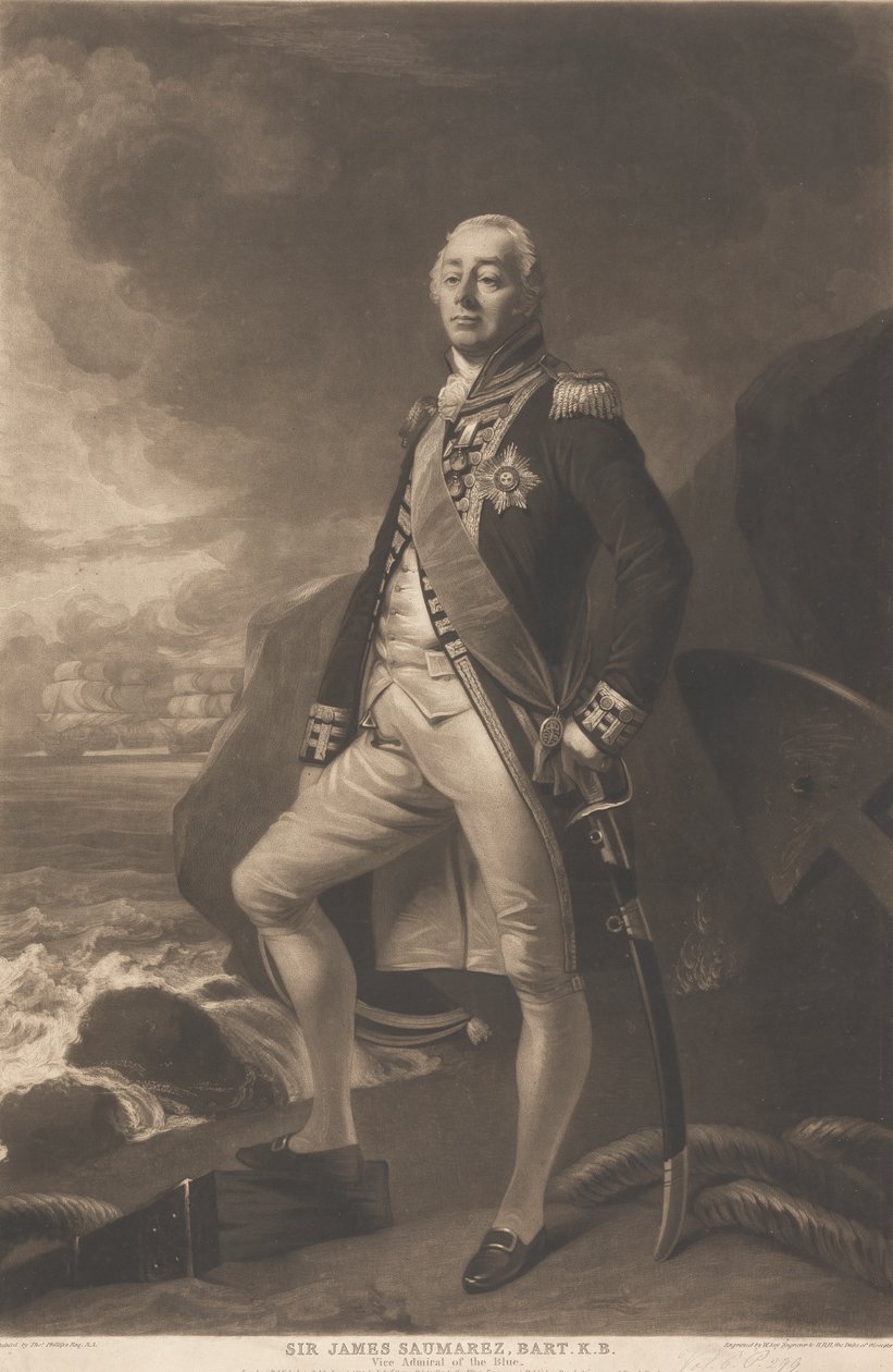 Sir James Saumarez, 1st Baron de Saumarez de William Say