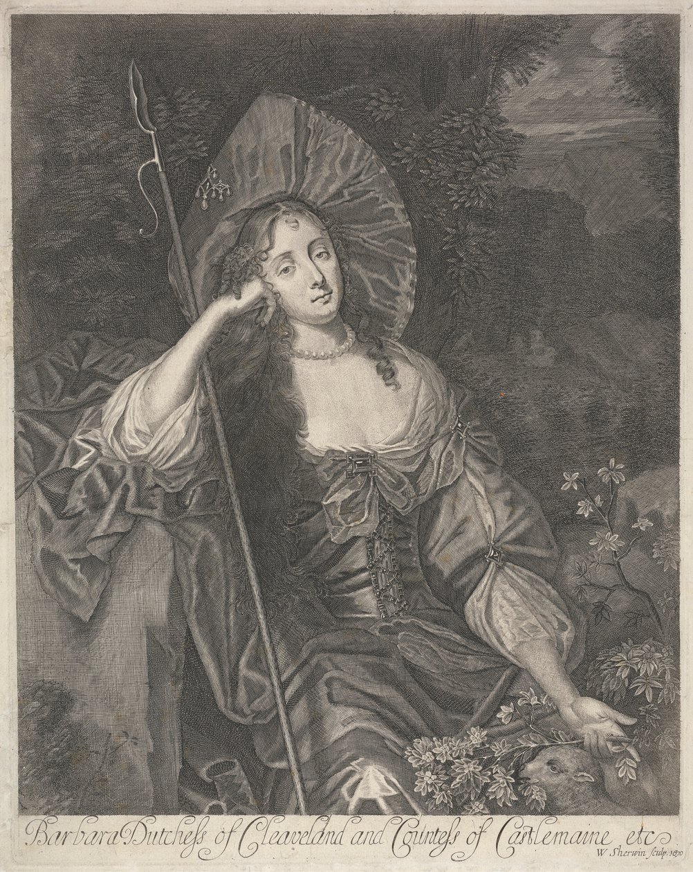 Barbara duquesa de Cleaveland como pastora de William Sherwin