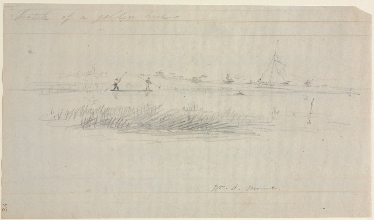 Pesca de anguilas en Setauket, Long Island, Nueva York de William Sidney Mount