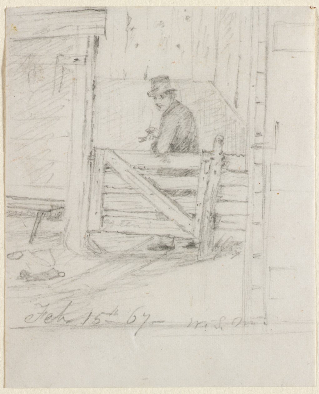 Descansando en la cerca de William Sidney Mount