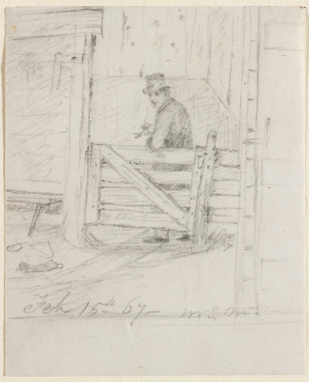 Descansando en la valla, 1867 de William Sidney Mount