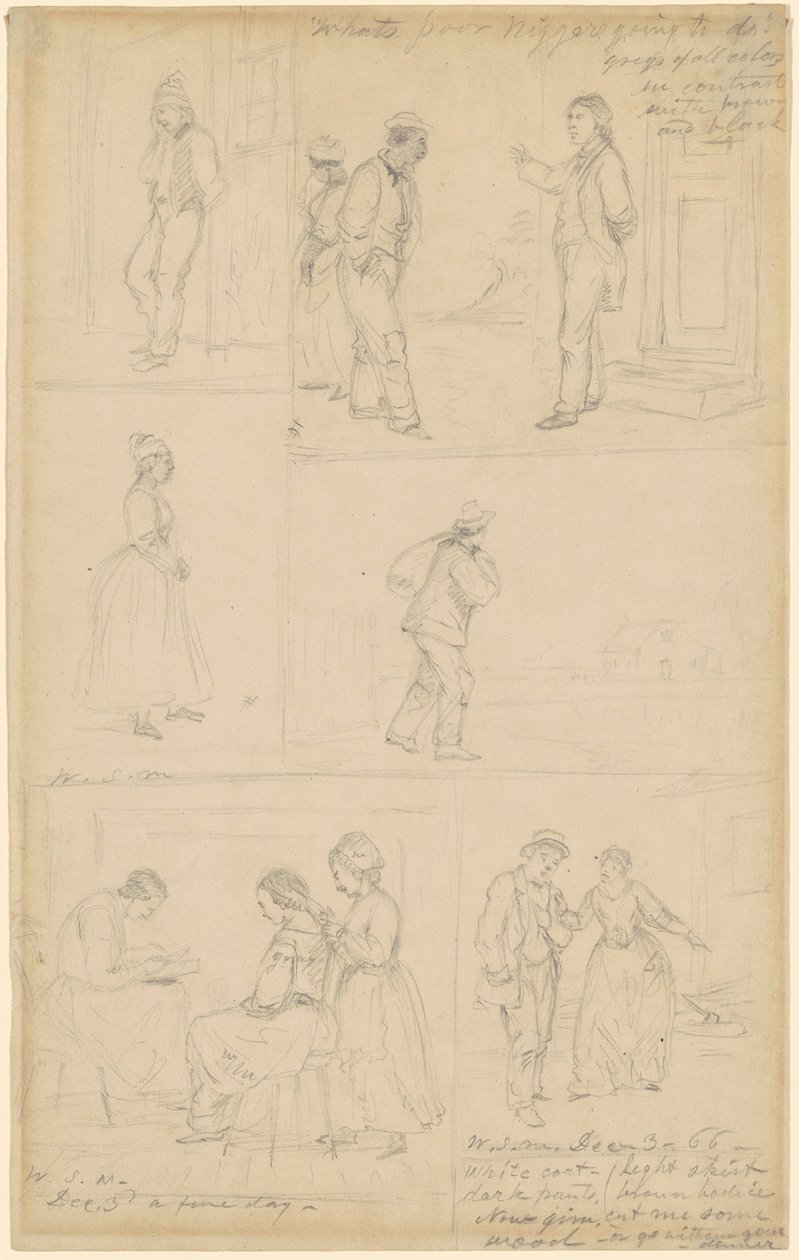 Estudios de grupos figurativos de William Sidney Mount