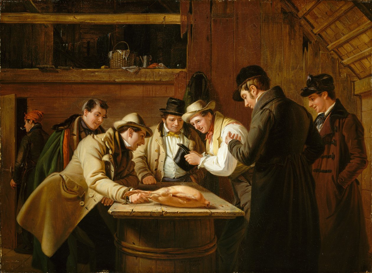 La rifa (Rifando el ganso) de William Sidney Mount