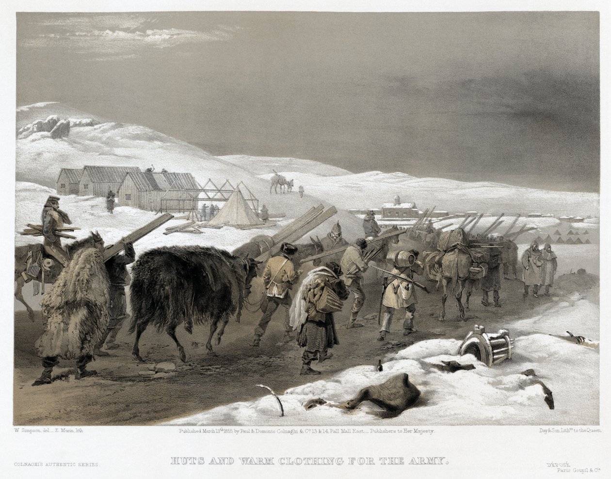 Tropas británicas en el camino a Sebastopol, 1855 de William Crimea Simpson