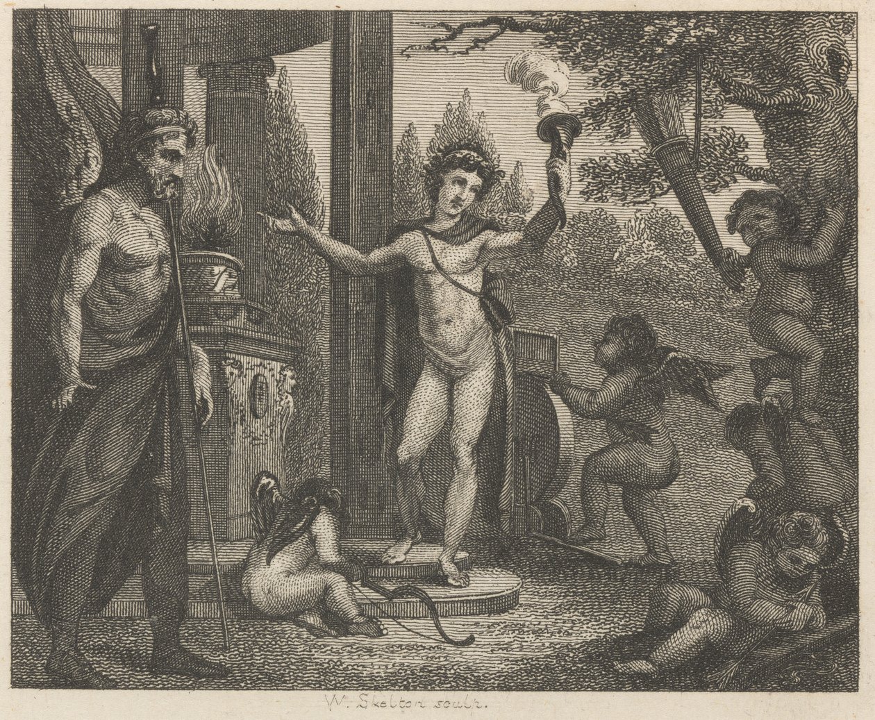 Cupido, Himeneo y Pluto de William Skelton