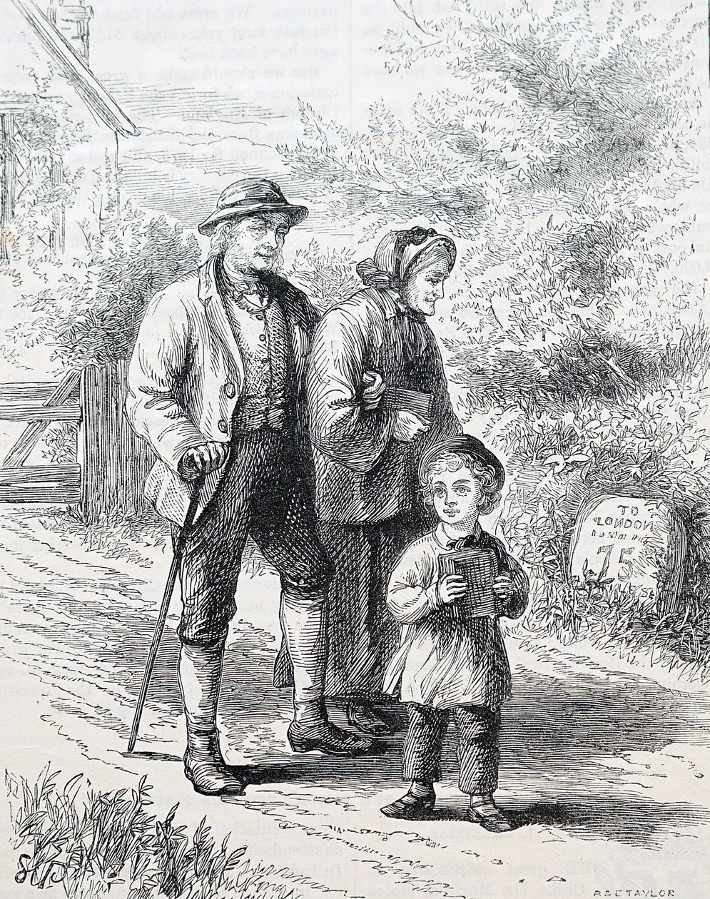 Una pareja de ancianos y su nieto de William Small