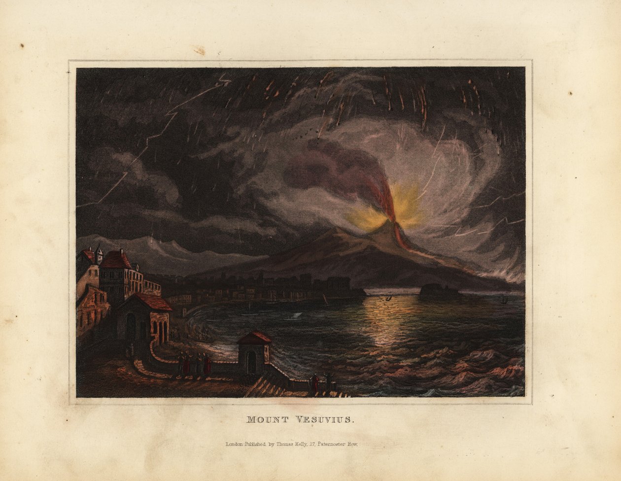 Erupción del Monte Vesubio en el siglo XIX de William Smellie