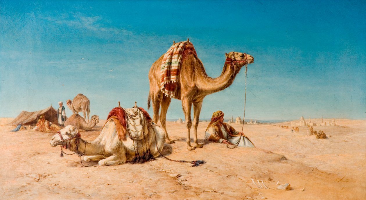Una parada en el desierto, 1867 de William Snr. Luker