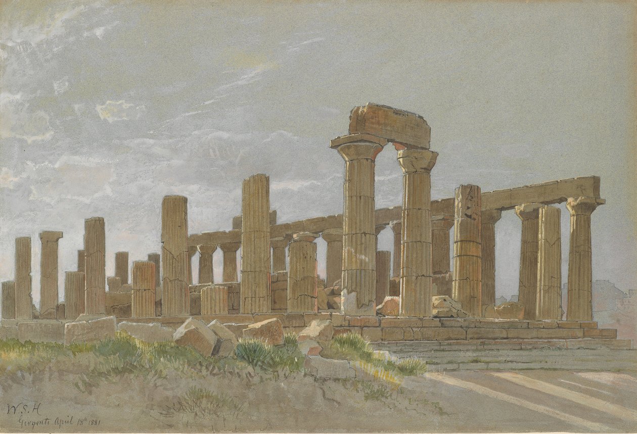 Girgenti El Templo de Juno Lacinia en Agrigento de William Stanley Haseltine
