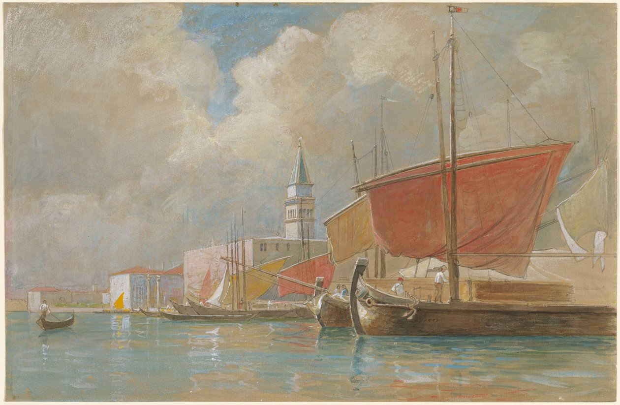 Navegación a lo largo del Molo en Venecia de William Stanley Haseltine