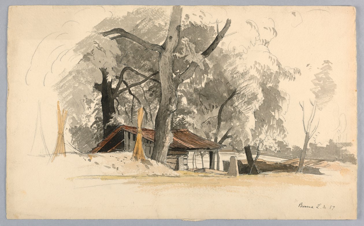 Estudio de paisaje, Baveno, Lago Maggiore, Italia de William Stanley Haseltine