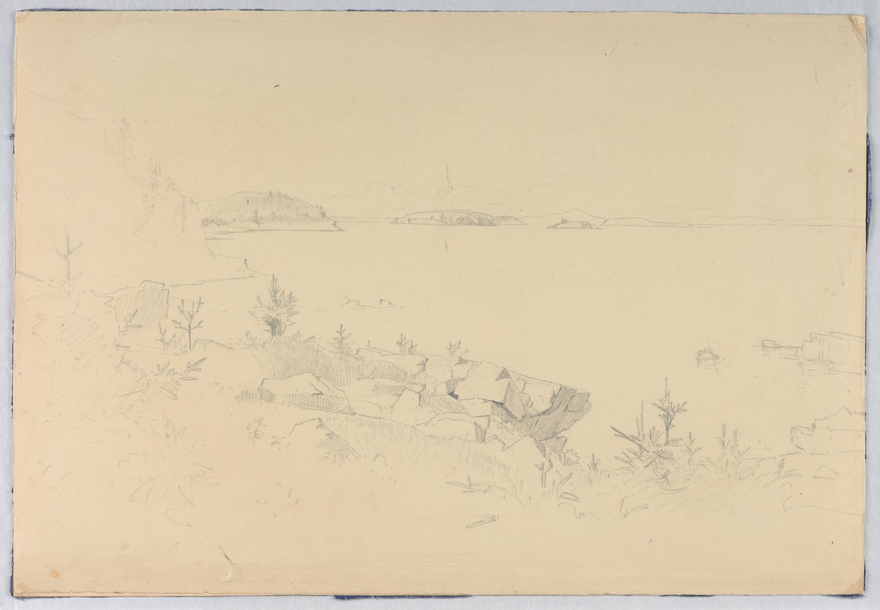 Estudio de paisaje marino. Islas Porcupine, Bar Harbor, ME de William Stanley Haseltine