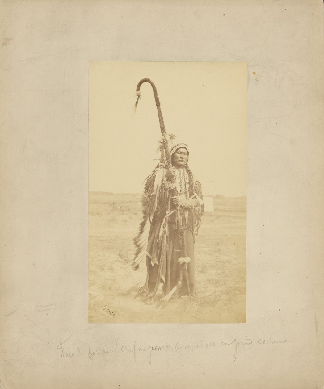 Powder Face, Jefe de Guerra de los Arapahoes, [En traje de guerra] de William Stinson Soule