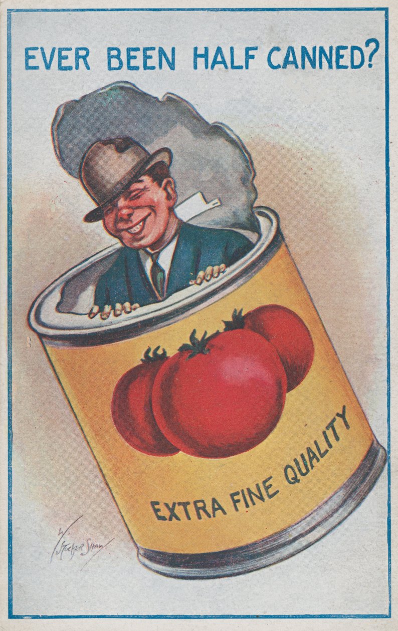 ¿Alguna vez ha estado medio en conserva (litografía en color) de William Stocker Shaw