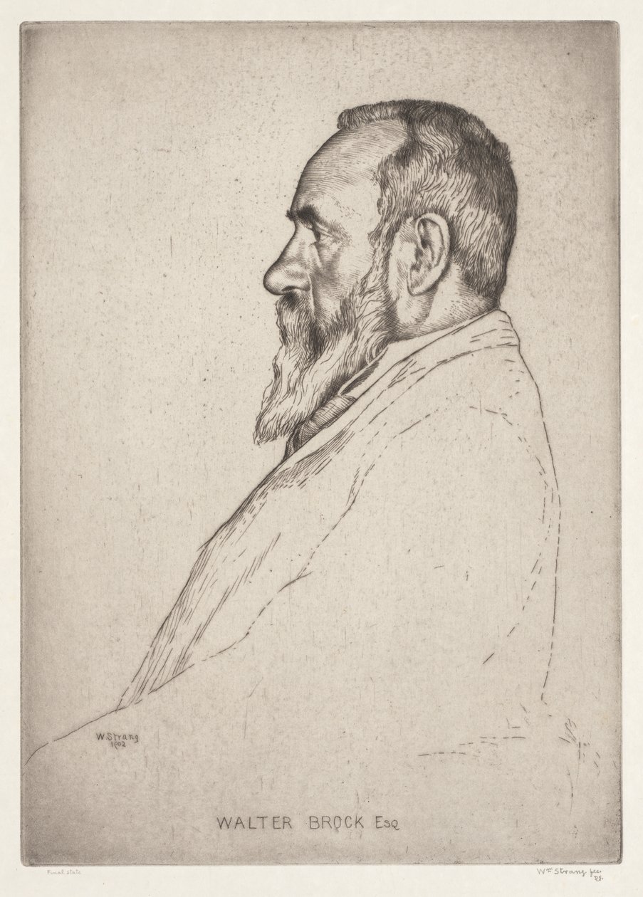 Retrato de Walter Brock de William Strang