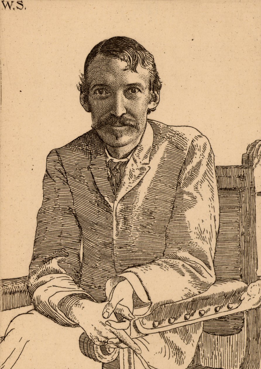 " Robert Louis Balfour Stevenson (1850-1894) Escritor escocés de William Strang