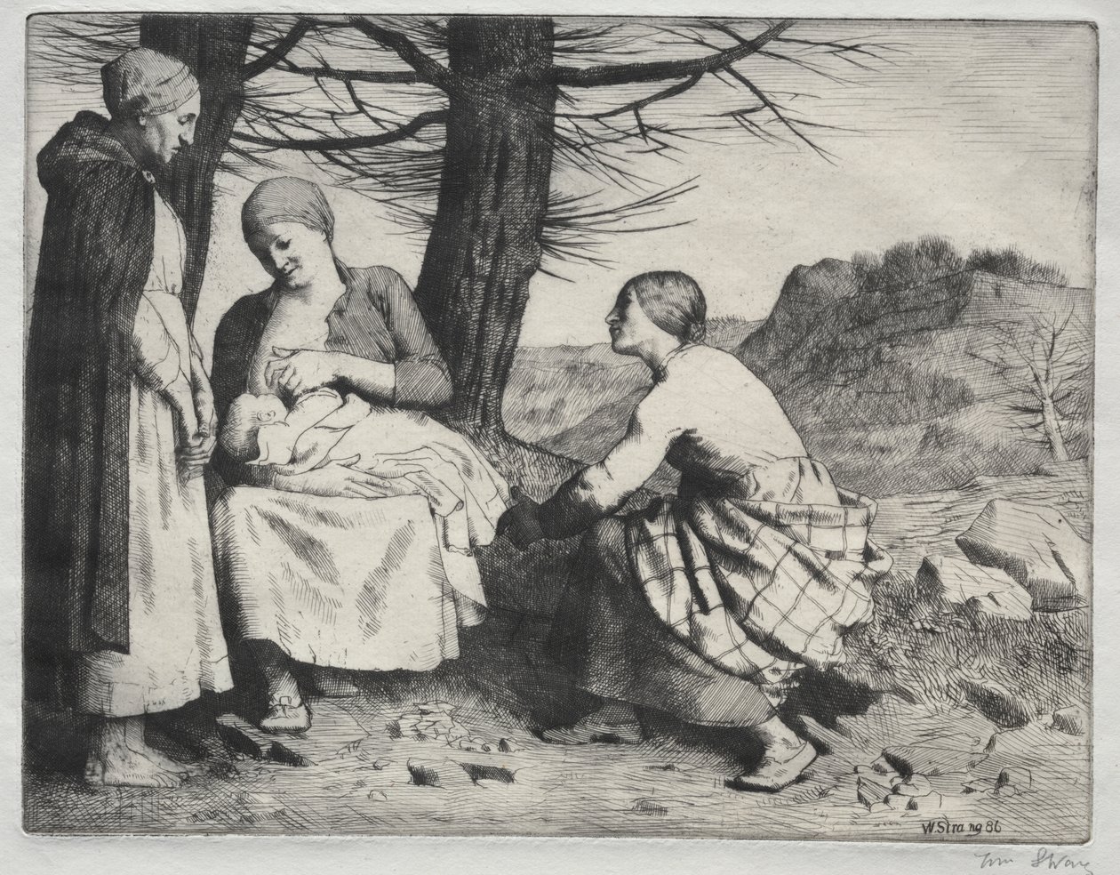 Mujer y niño de William Strang
