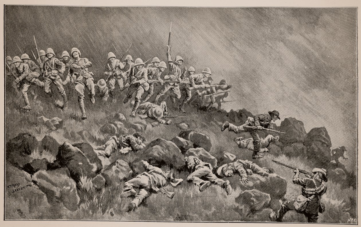El gran asalto a Ladysmith: Los Devons despejando Wagon Hill de William T. Maud