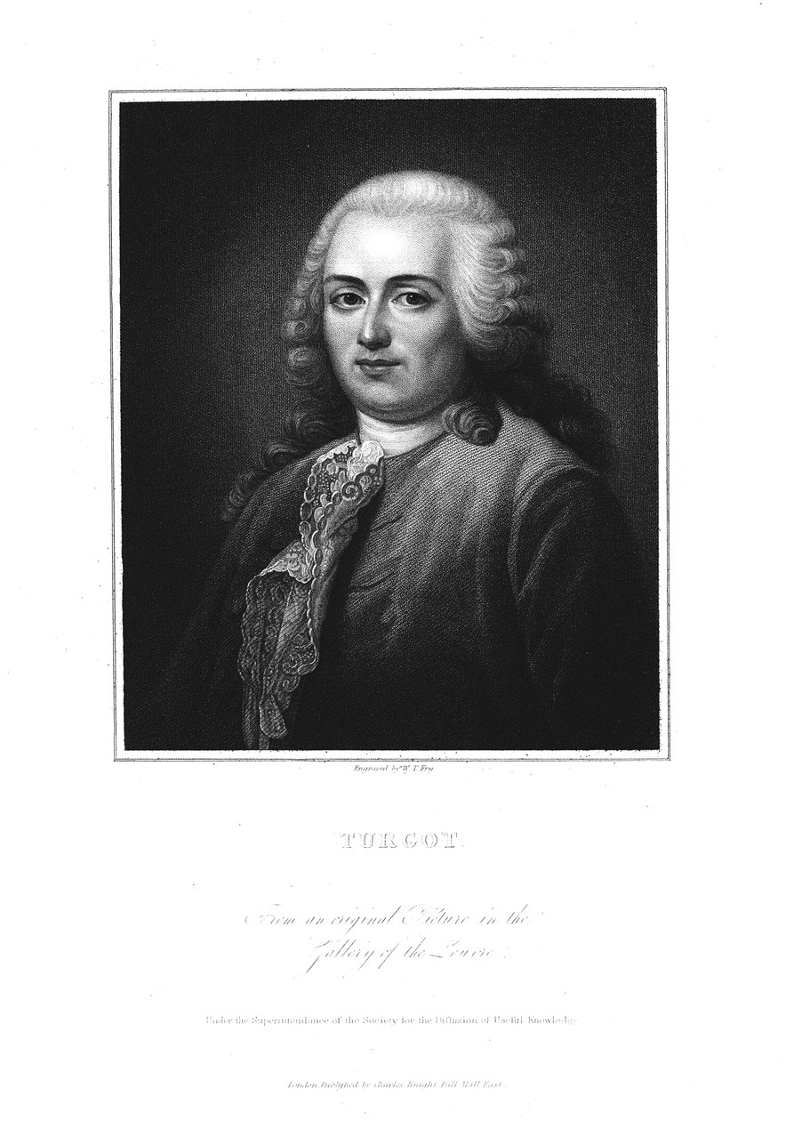 Anne Robert Jacques Turgot, político y economista francés, principios del siglo XIX de William Thomas Fry