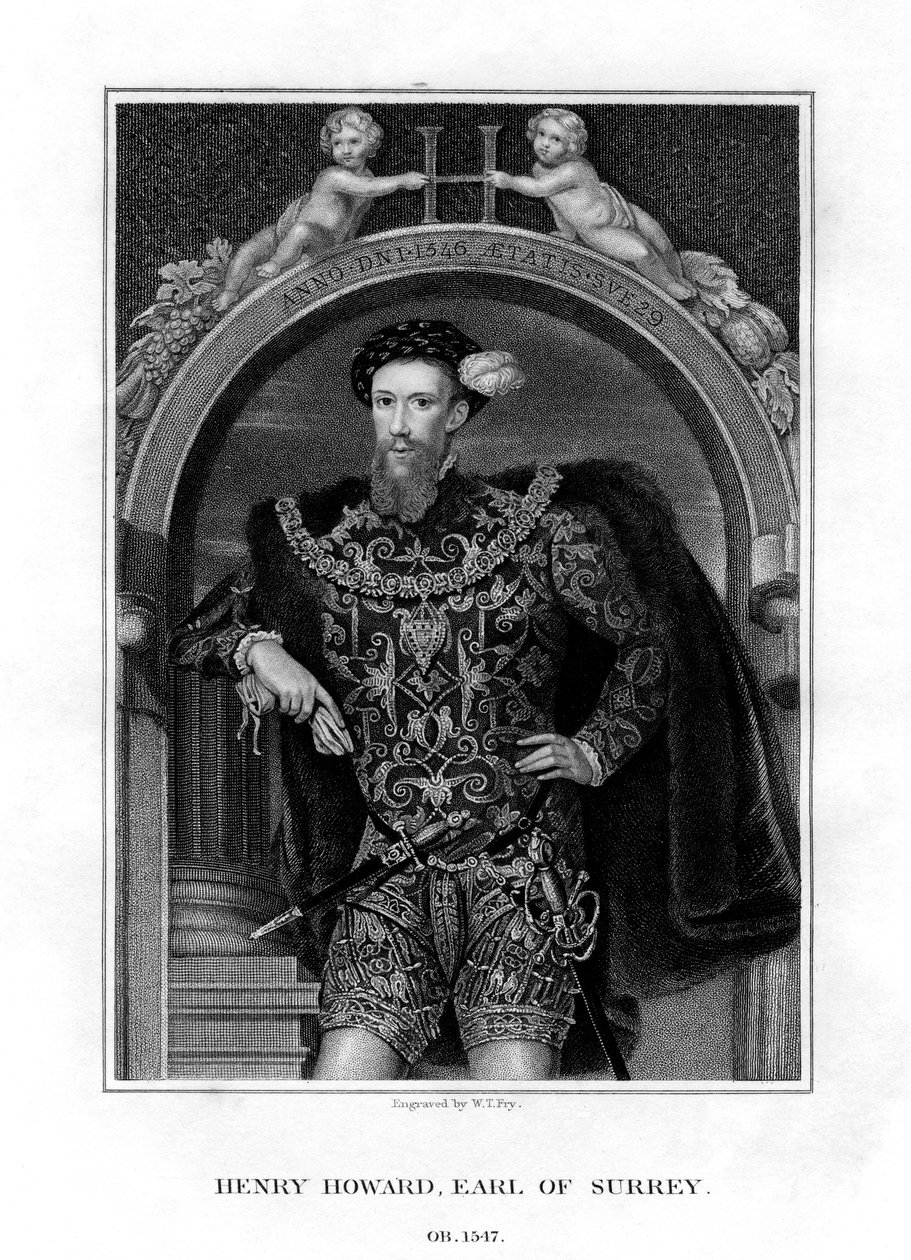 Henry Howard, Conde de Surrey, aristócrata y poeta inglés, 1829 de William Thomas Fry