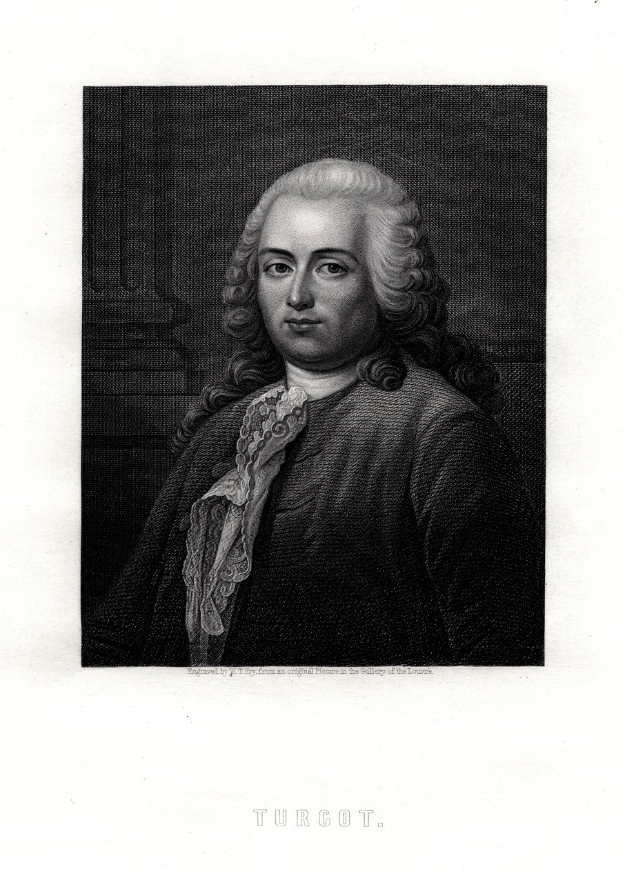 Turgot, estadista y economista francés, siglo XIX de William Thomas Fry