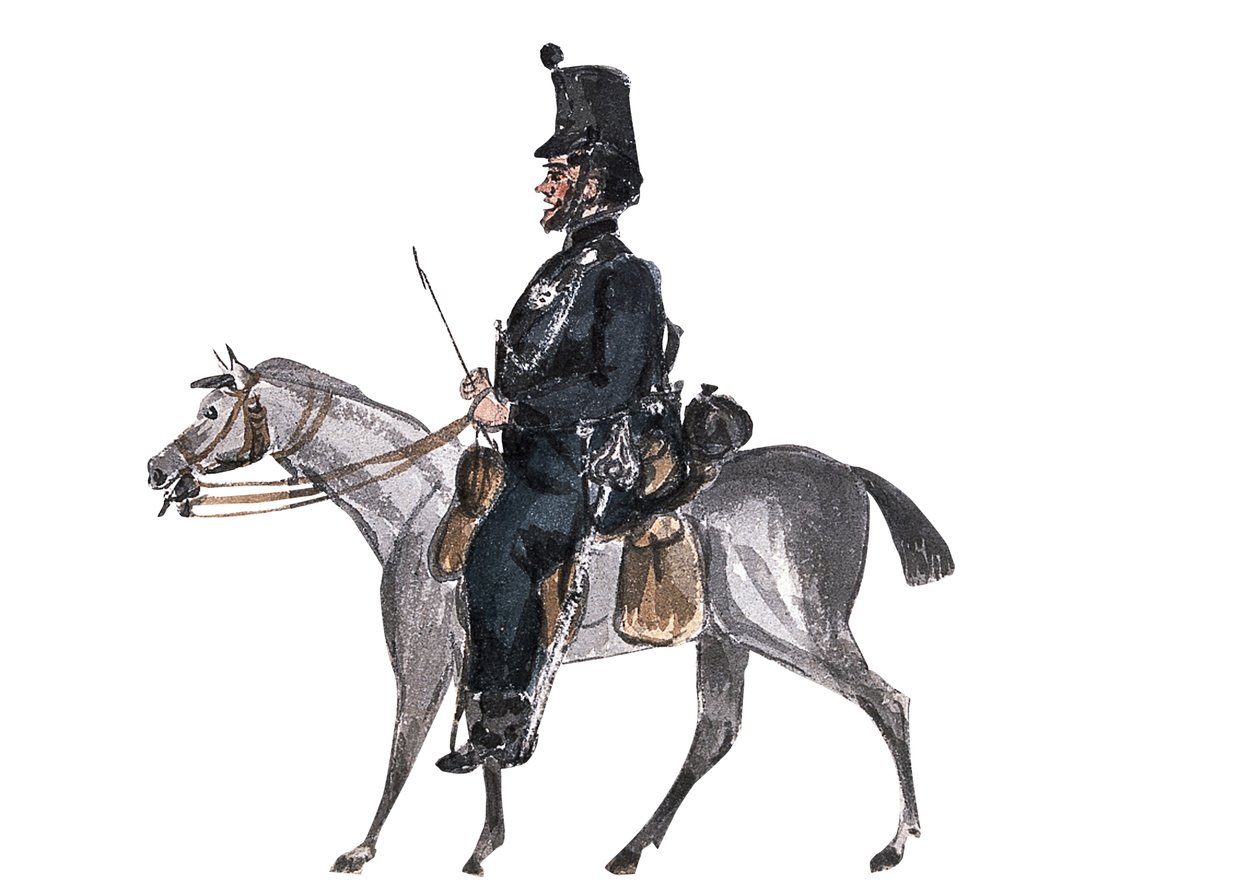 Dr S de la Brigada de Fusileros, en la línea de marcha (dibujo) de William Thomas Markham