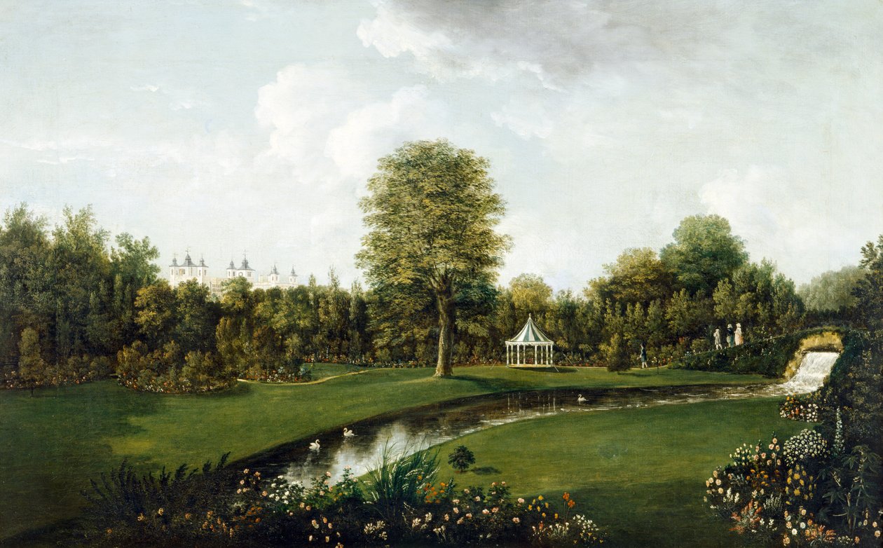 Vista desde el puente del Té (óleo sobre lienzo) de William Tomkins